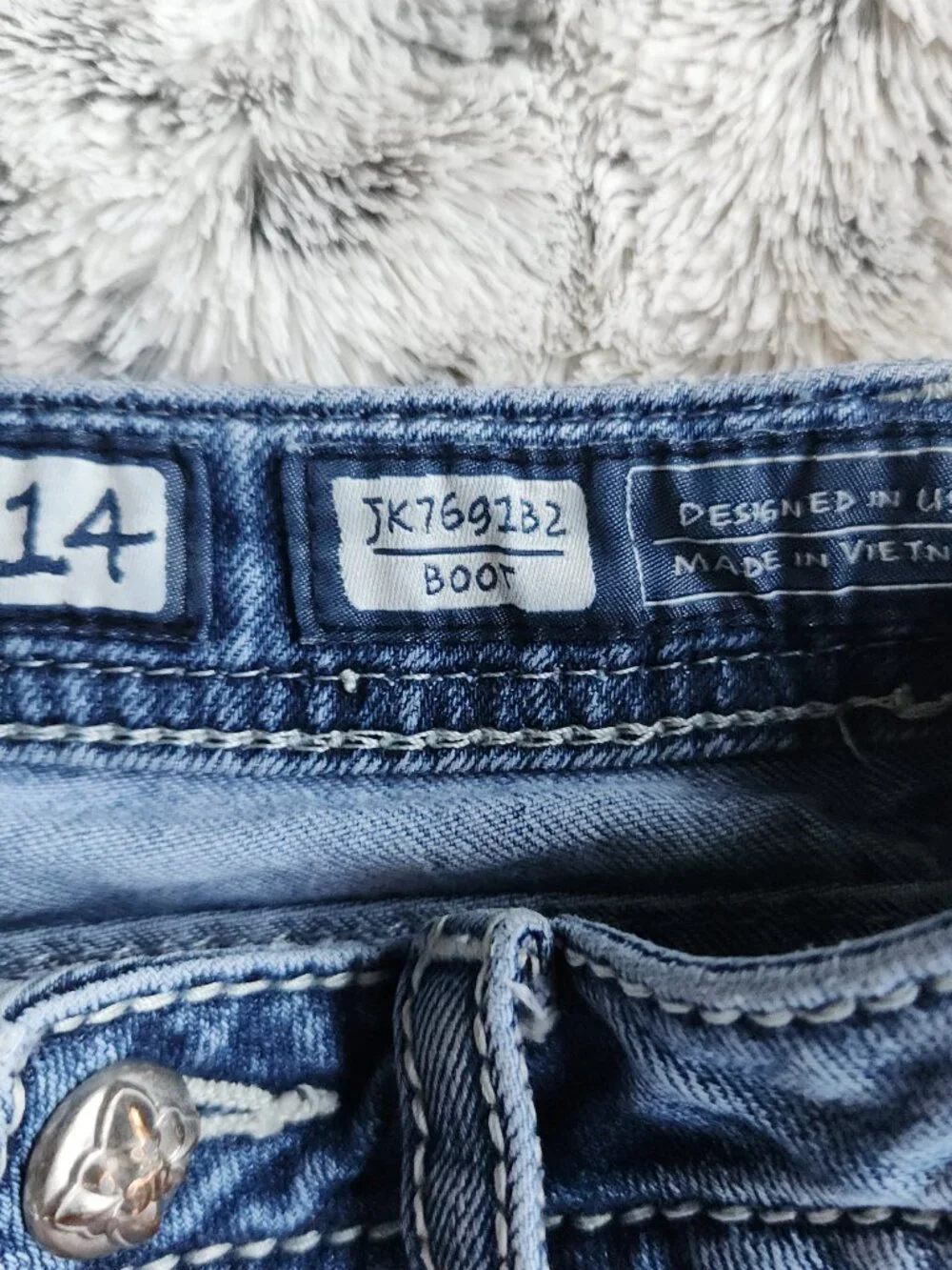 Miss Me Girls Low Rise Boot Cut Jeans - Size 14